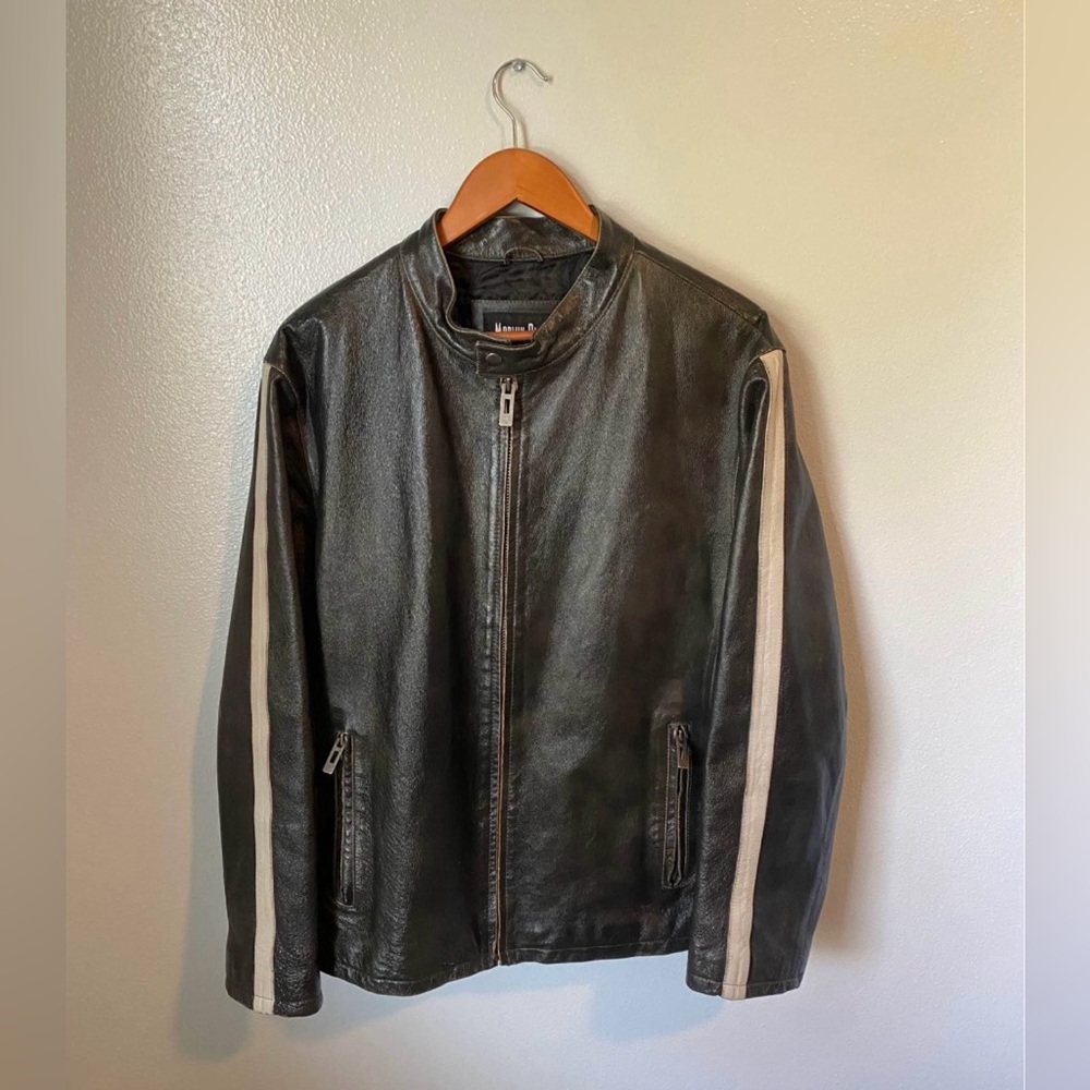 Vintage Marvin Richards Mens Leather Jacket - Size Medium